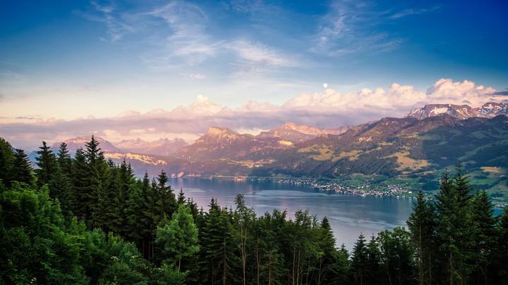 Lake Zurich In Switzerland Landscape
