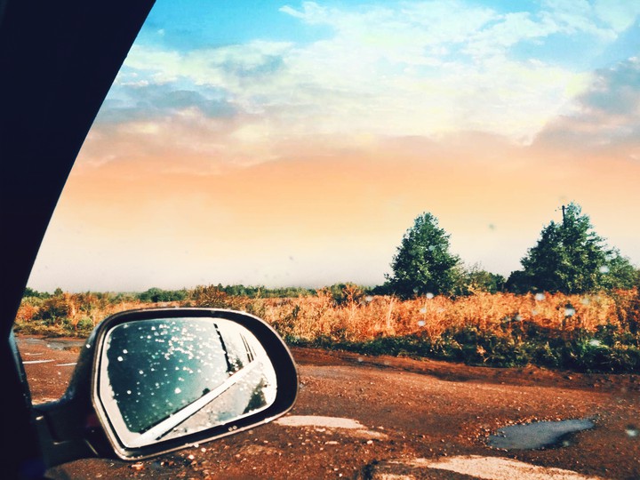 Travel in the sunset