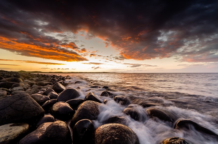 Sunset Over The Death Rocks.