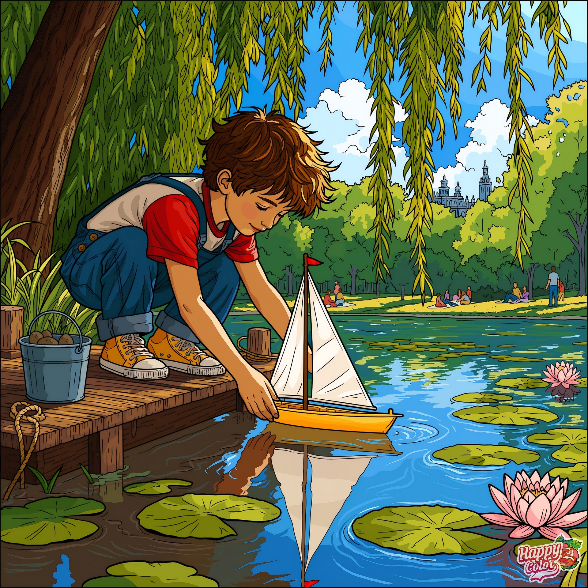 child, watercraft achtergronden