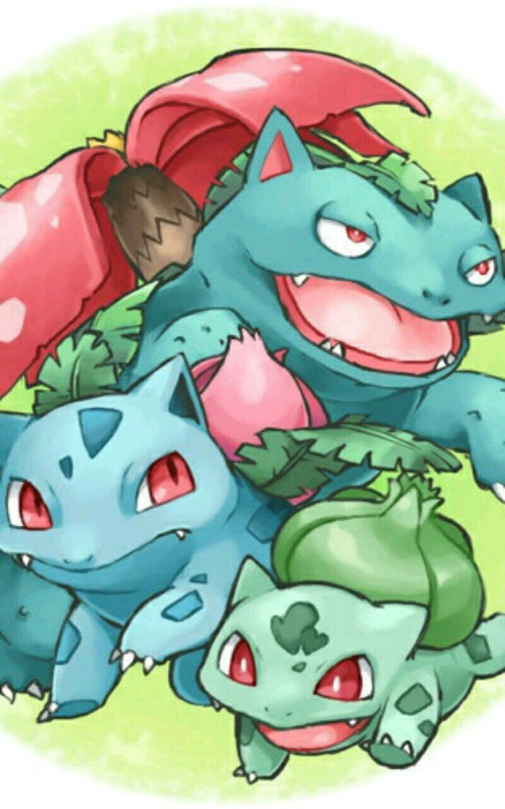 Bulbasaur and Ivysaur and Venasaur