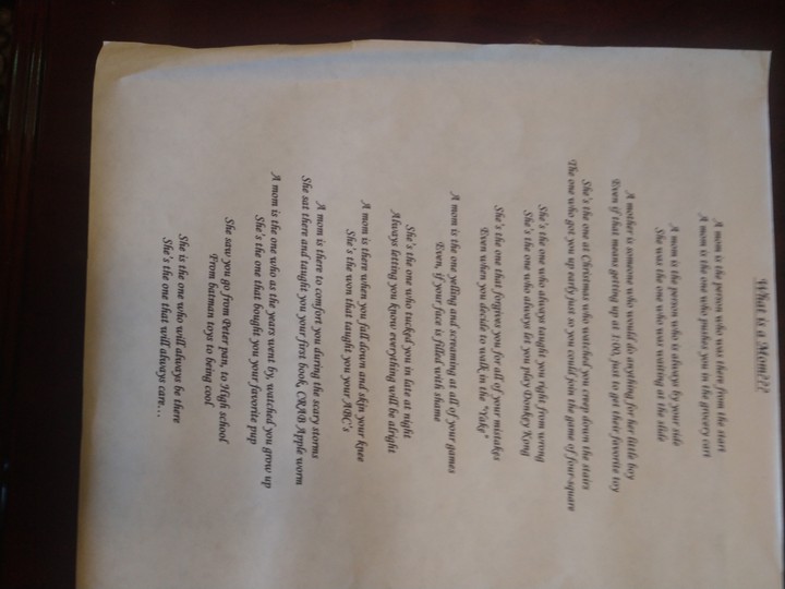 mother's day poem by John