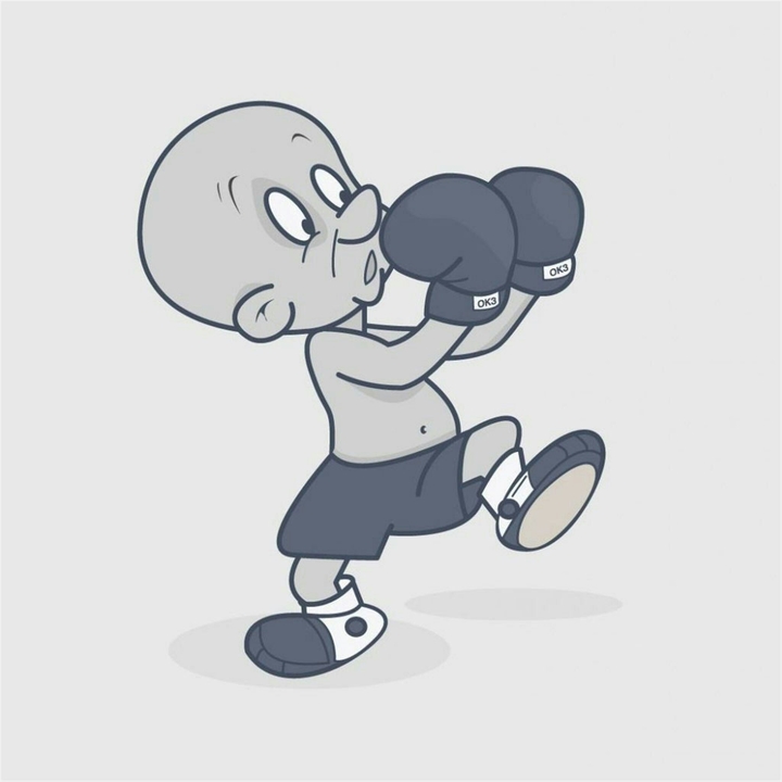 Elmer Fudd Boxing Illustration
