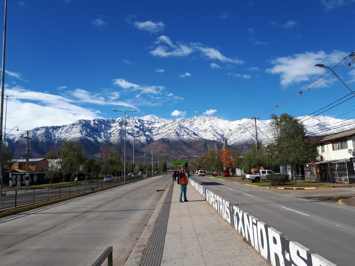 La "Cordillera de los Andes" Nevada después del temporal!