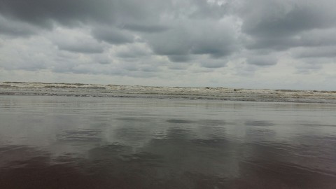 cloudy beach