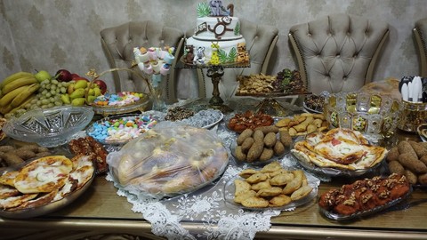 buffet, dessert桌布