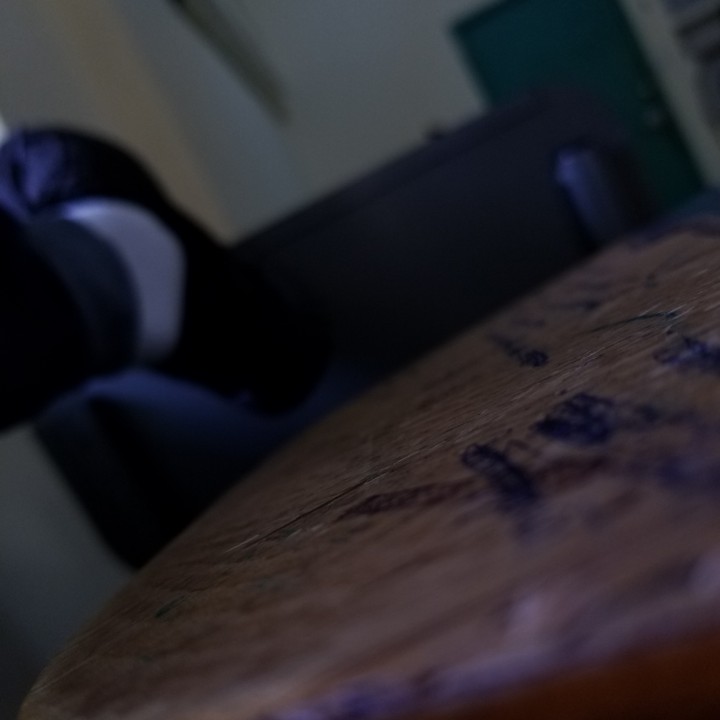 kicking back in class