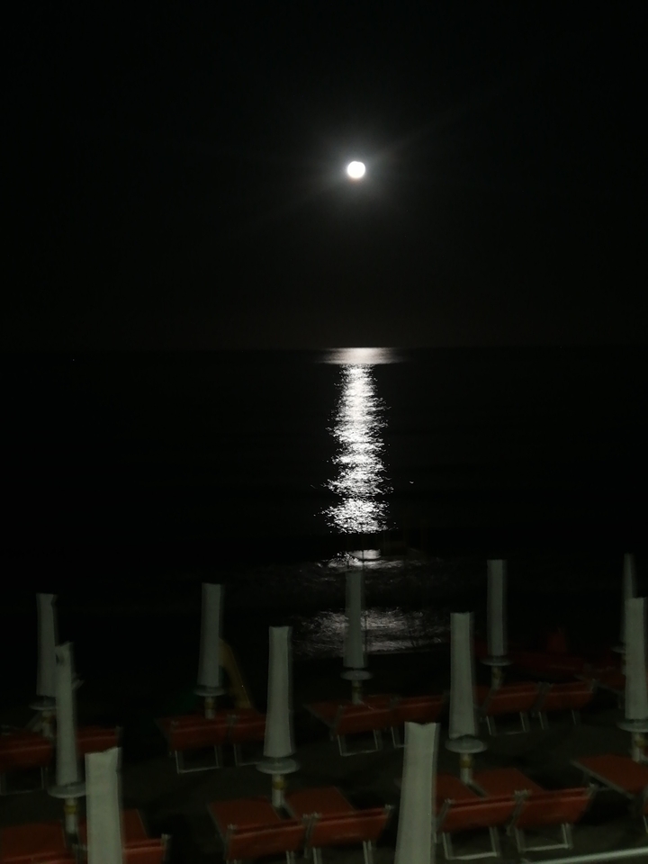 Moon on the sea