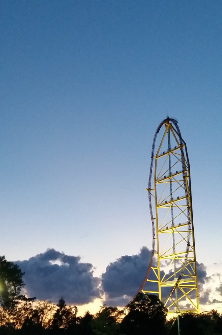 Top Thrill Dragster at Sunset