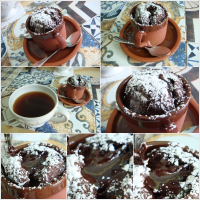 chocolate cake & coffee