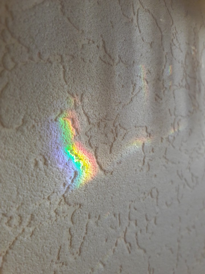 rainbow on the wall