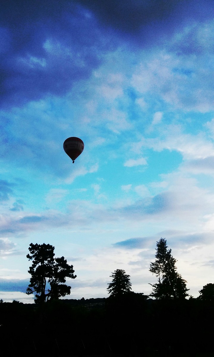 hot air balloon and beautiful sky