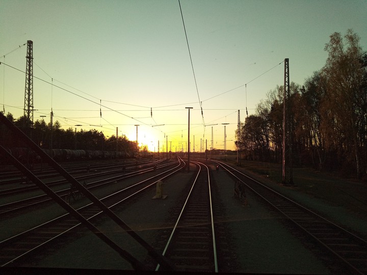 Oil refinery railyard in Stendell, Germany
