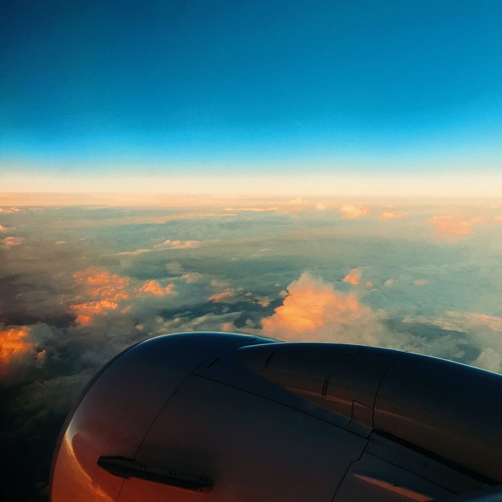 on a plane
