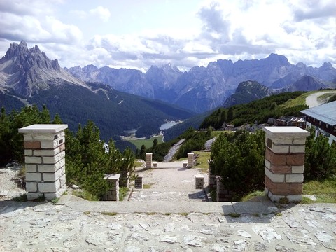 view over misurina lake