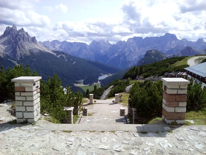 view over misurina lake