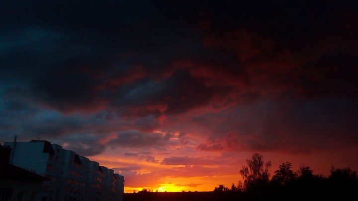 Flame sunset