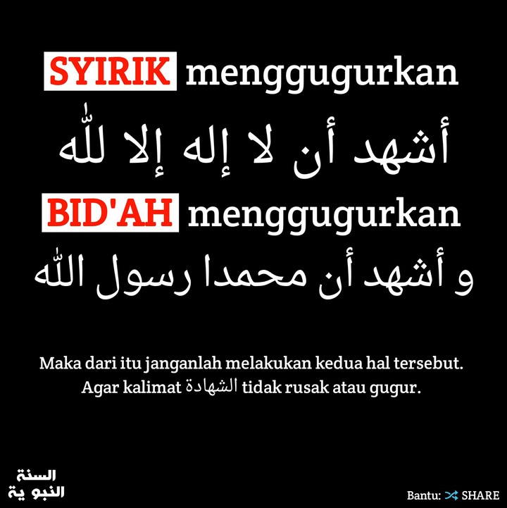 Hindari Syirik dan Bid'ah
