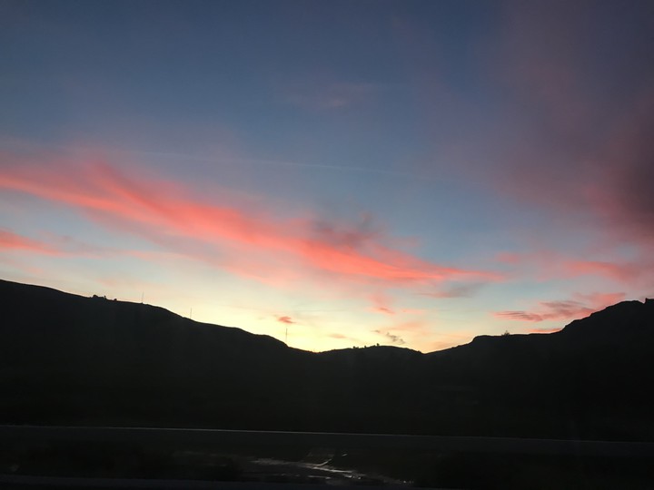 Sunset.