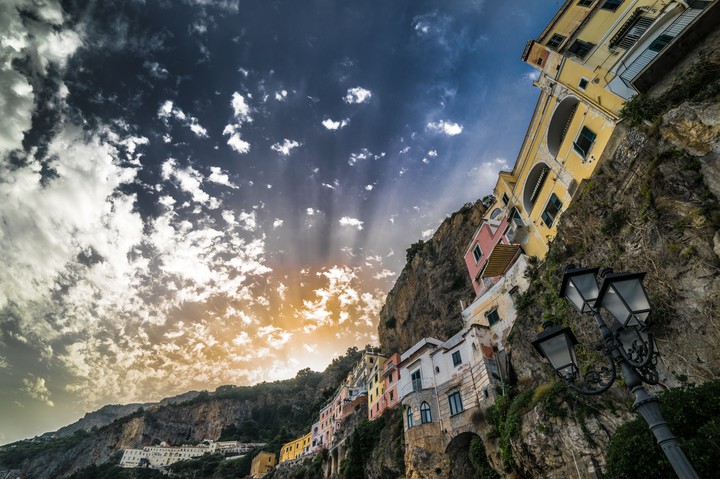 Sunset In Amalfi, Campania, Italy