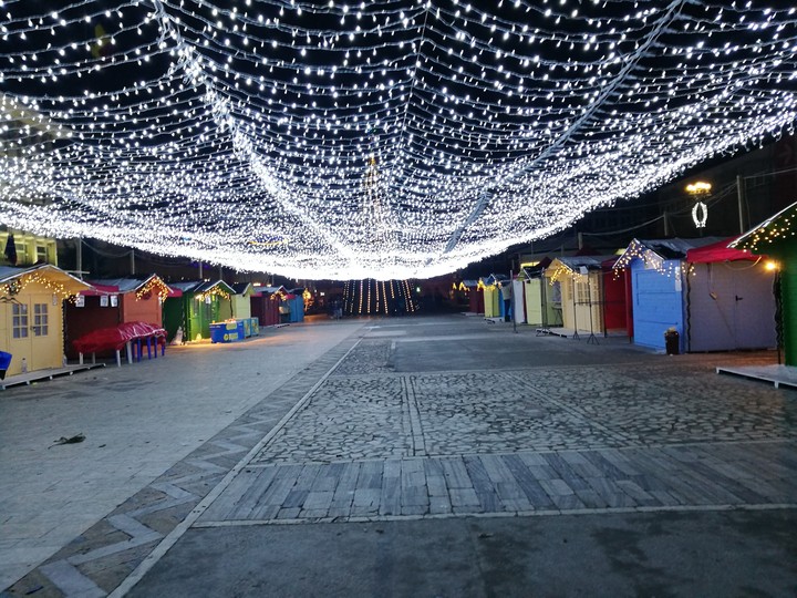 empty  christmas town