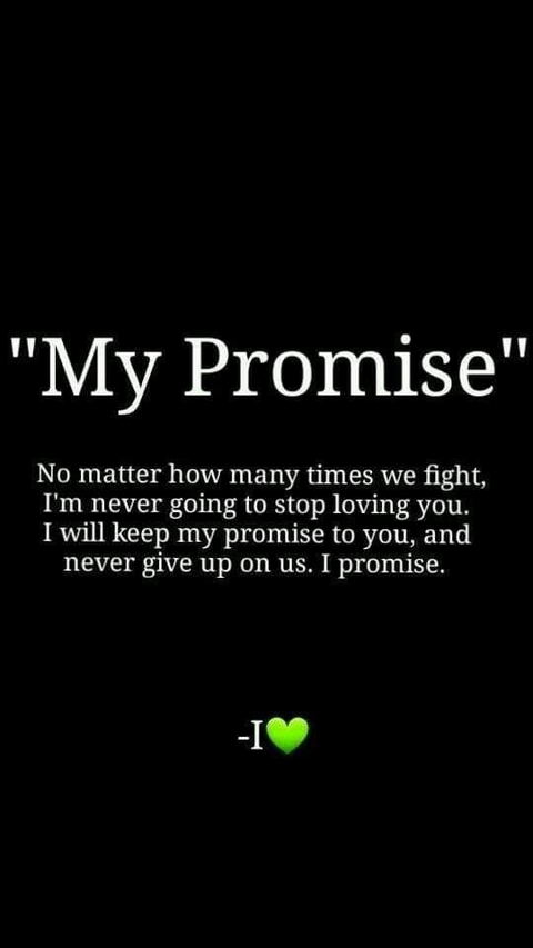 My promise..