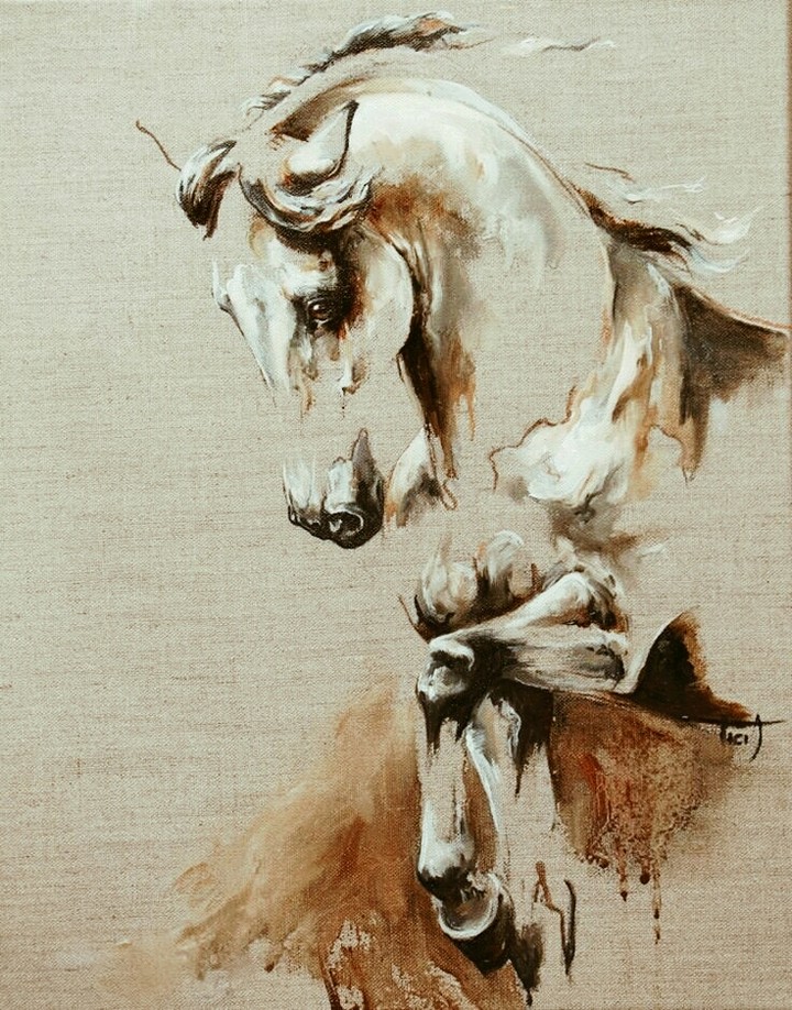 Canvas drawing.