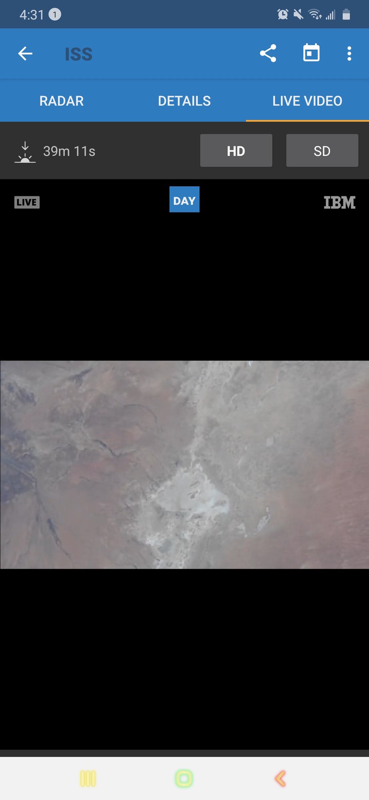 International space station flying over Australia