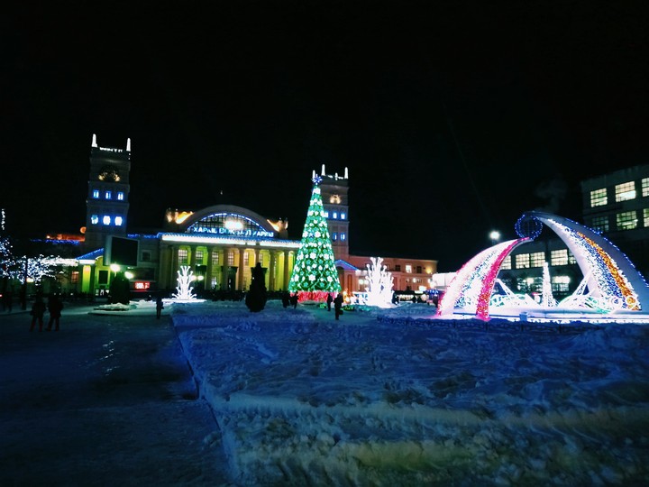 By Kharkiv Railway Station