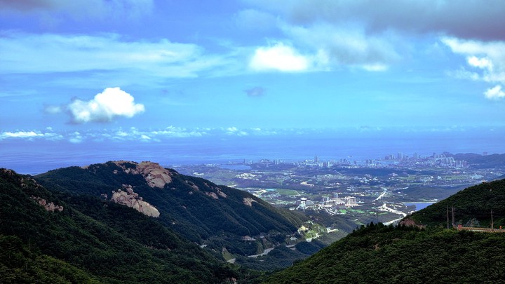 산 위
