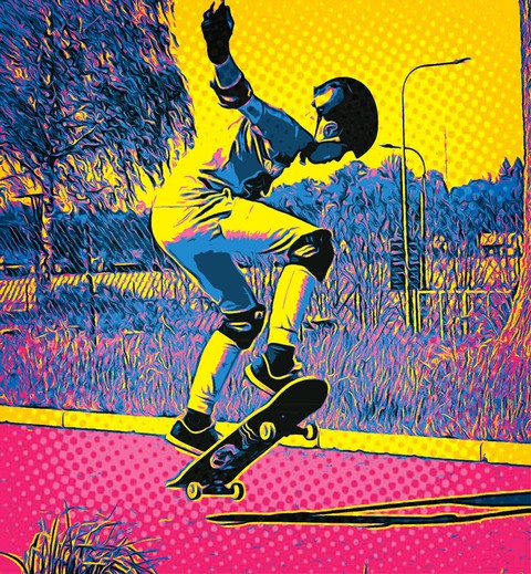 skateboard ollie