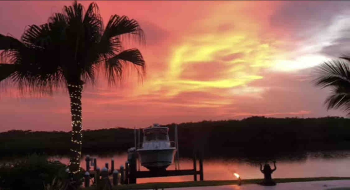 Florida Boat Dock Sunset