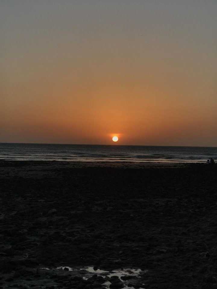 pôr-do-sol na praia
