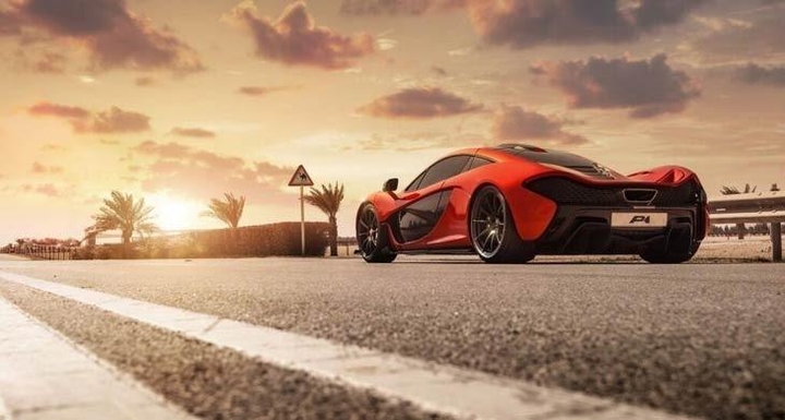 sunset car