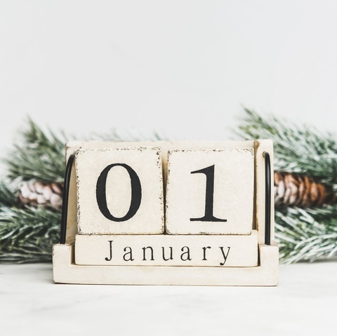 january, number桌布