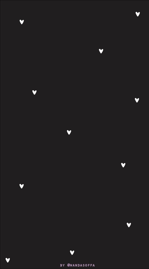 black with white hearts