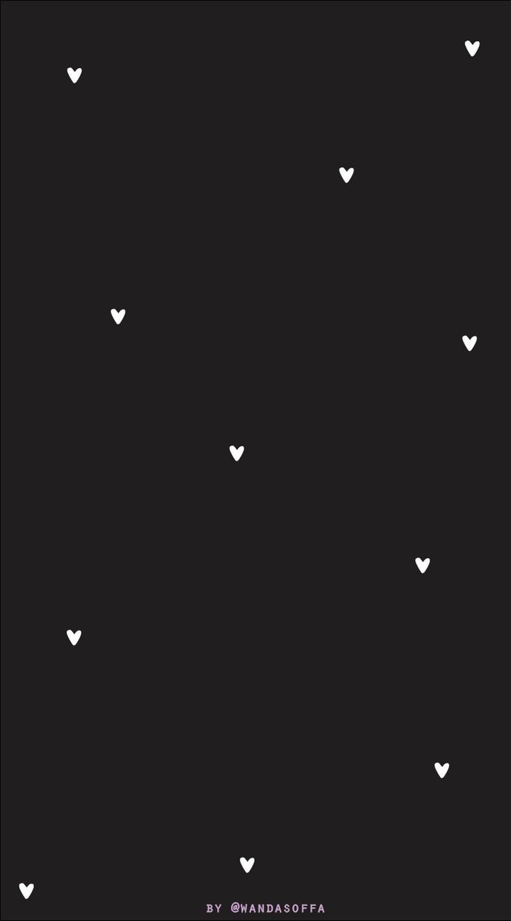 black with white hearts