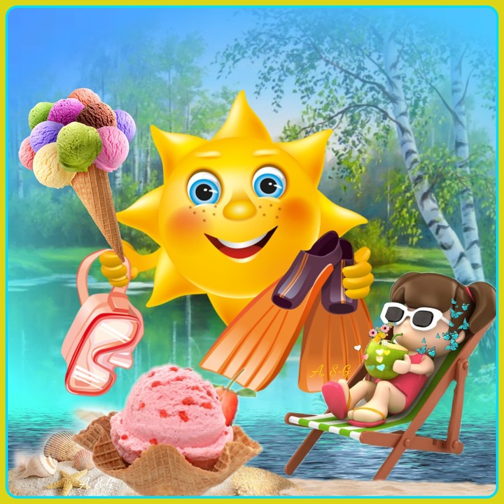 Sommerspaß. Gute Laune