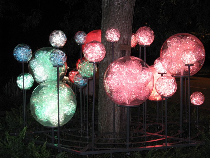 Lighted Globes, Longwood Gardens, Pennsylvania, USA