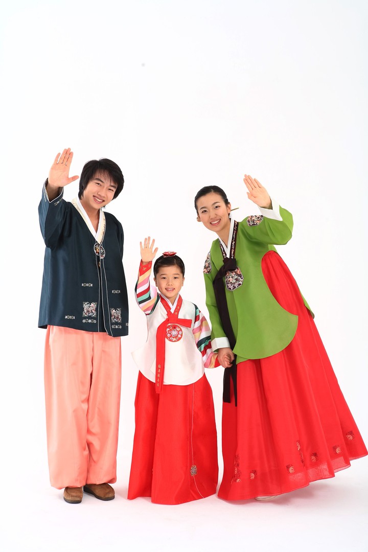 Family in Korean Dress