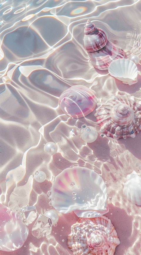 Pinkish, seashell duvar kağıtları