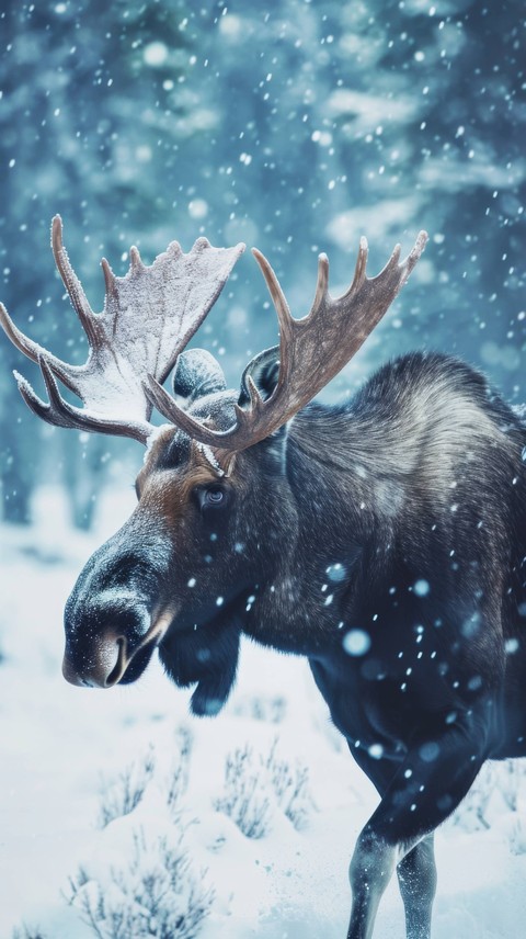 Moose, reindeer achtergronden