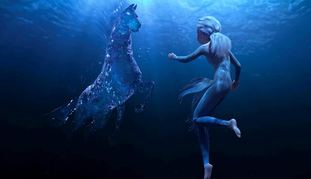 Elsa and water horse