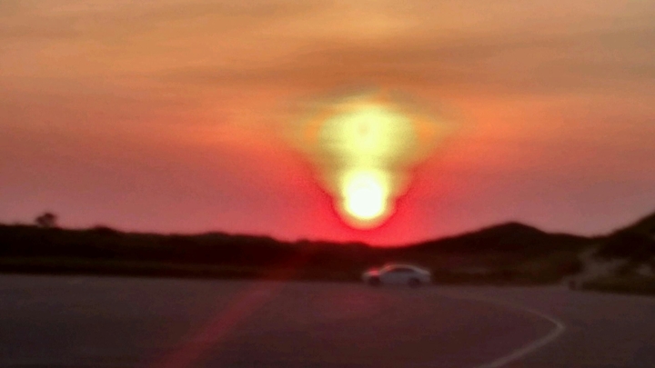 Sunset and a Car