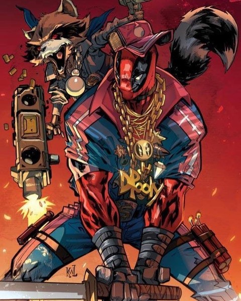 Deadpool w Rocket Raccoon