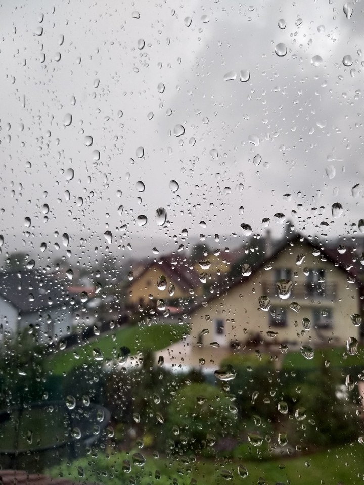 Drops of water on window