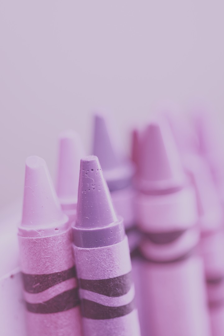 Lavender And Pink Crayons
