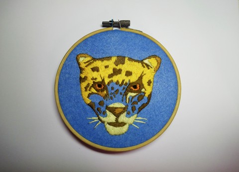 Hand Embroidery Tiger