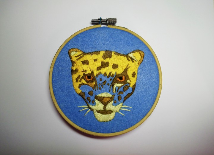 Hand Embroidery Tiger