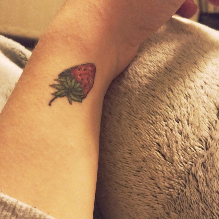 strawberry tattoo